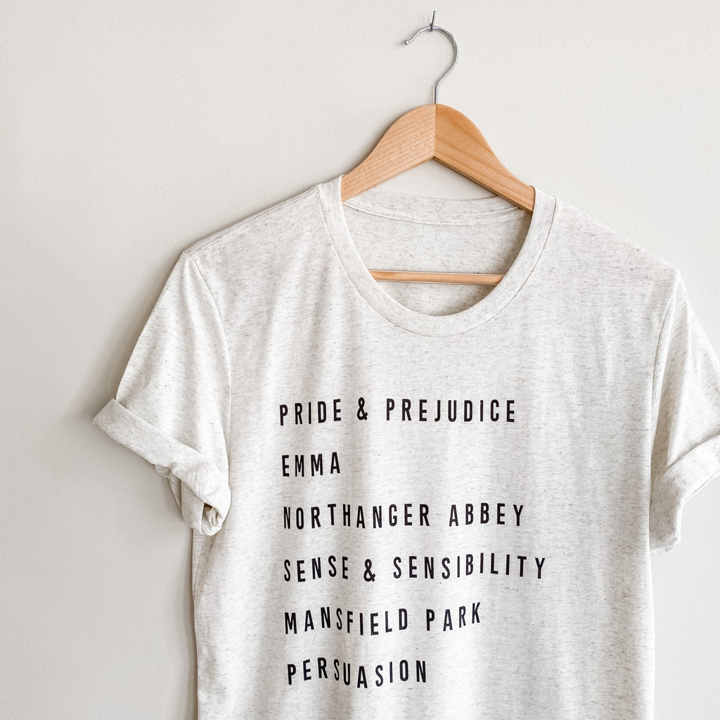 Austen Novels Tee | Inkwell Threads