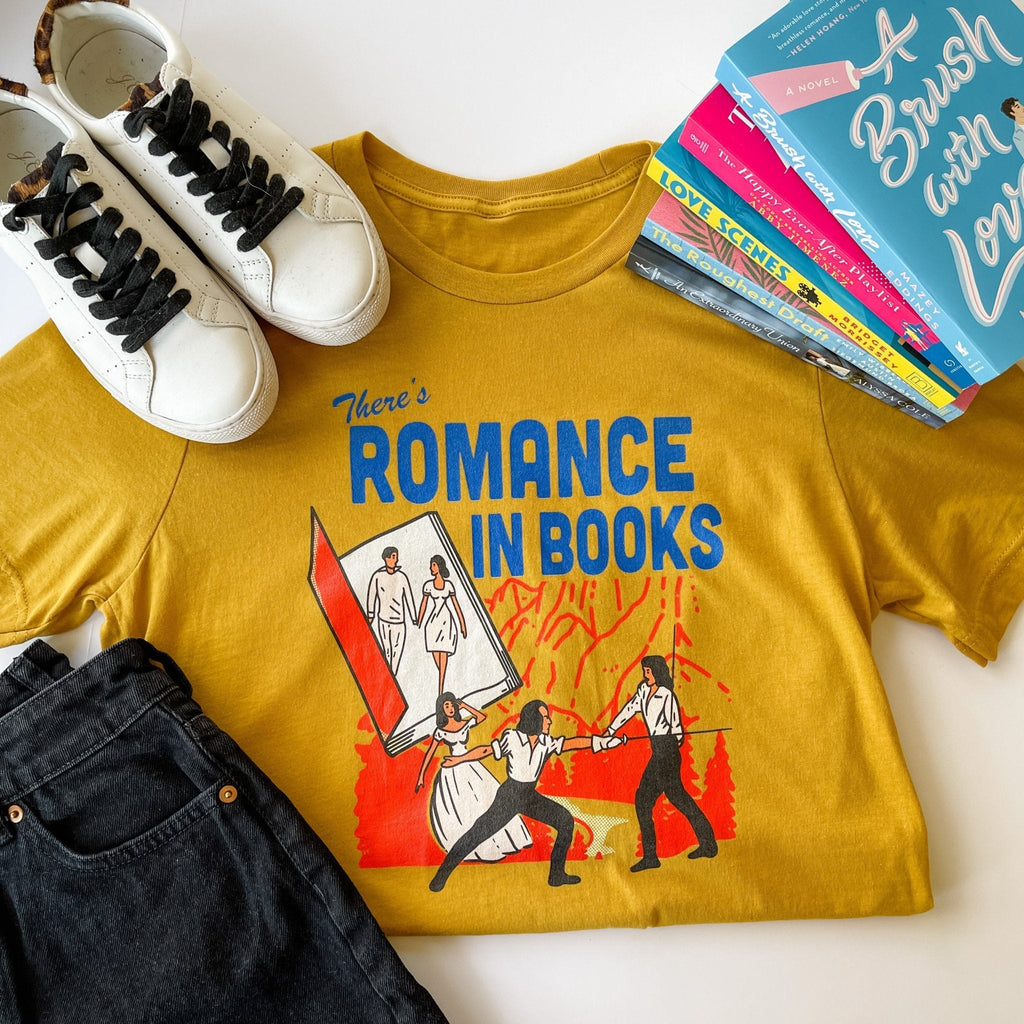 There's Romance in Books Tee | Inkwell Threads
