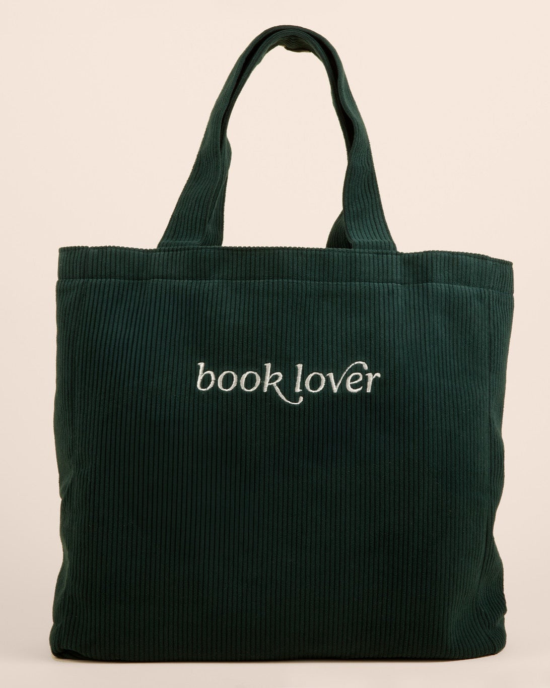 Book Lover Embroidered Corduroy Tote Inkwell Threads - Main Image